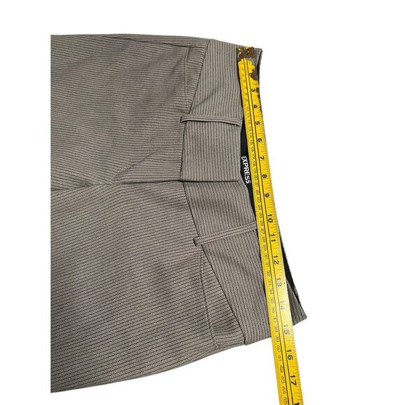 EXPRESS Women’s Editor Wide Leg / Flare Mid Rise Dress Pants - Striped - 4R - Picture 8 of 10